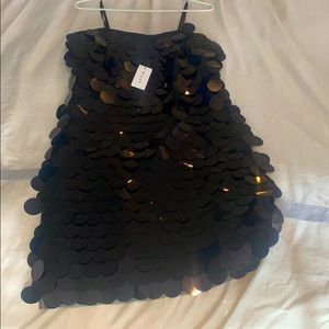 Milly size 4 sequin mesh mini dress